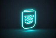 Tech talk neon sign